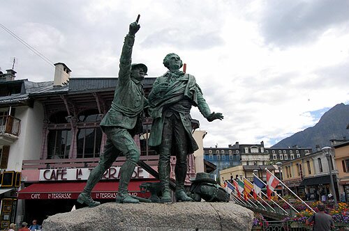Horace-Benedict de Saussure monument in Chamonix