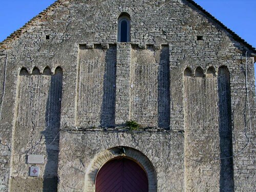Clessé Romanesque Church Façade