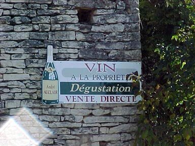 French wine tasting signs.