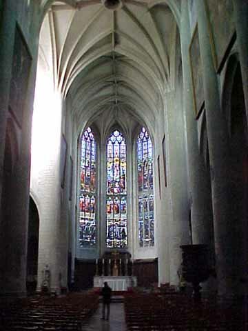 Church Notre Dane in Dole stained-glass windows