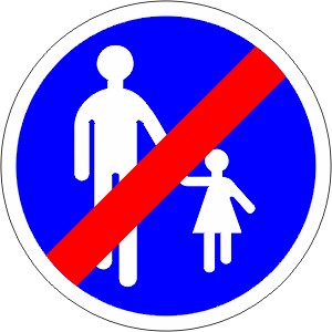 End of path for pedestrian.