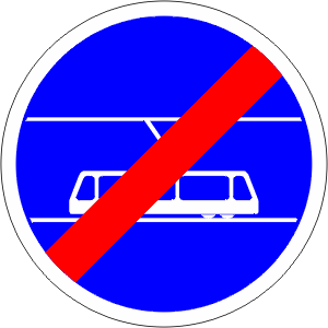 End of tram only.