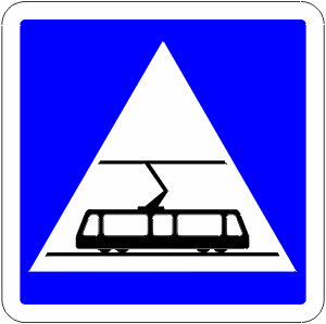 Location of a tram crossing.