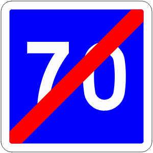 End of suggested minimum speed.