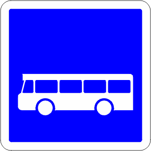 Bus stop. No parking by other vehicles.
