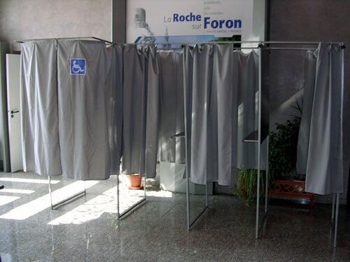 French Voting Booths for the French Presidential Election 2007