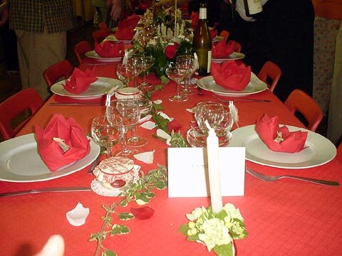 French wedding dinner table