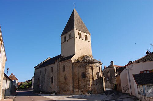 Romanesque Church in Genouilly, Burgundy France.