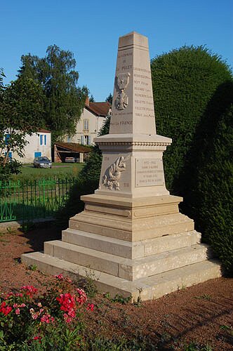 War Monument in Le Puley Church in Burgundy.