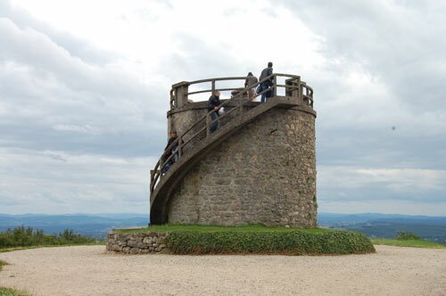 Observation tower in Mont Saint Vincent France.