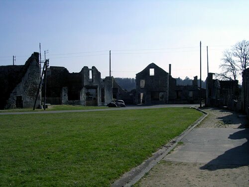 Photo of Burned Out Buildings in Oradour-sur-Glane.