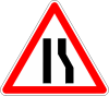 Road Narrows (right sides)