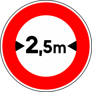 Closed To Vehicles Longer Than The Number Indicated