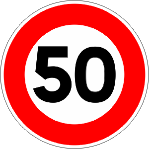 Speed Limit At Or Below Number Indicated