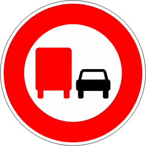 No Passing (Trucks or Vans)