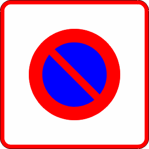 French sign for No Parking Zone