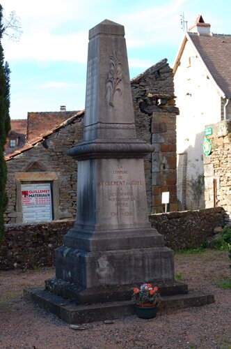 Photo of the War Monument in Saint-Clément-sur-Guye Burgundy France.