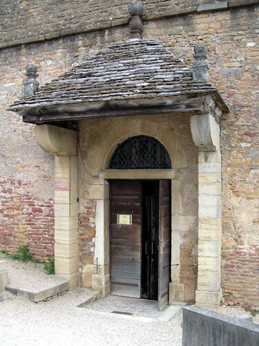 Entrance of Sainte Marie Madeleine in Taizé France