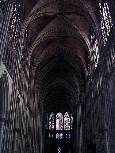 Inside Troyes Cathedral.