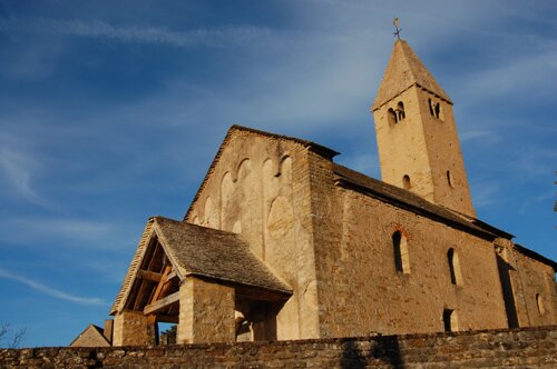 Photo of the village church - Notre-Dame in Vaux-en-Pré in Burgundy France.