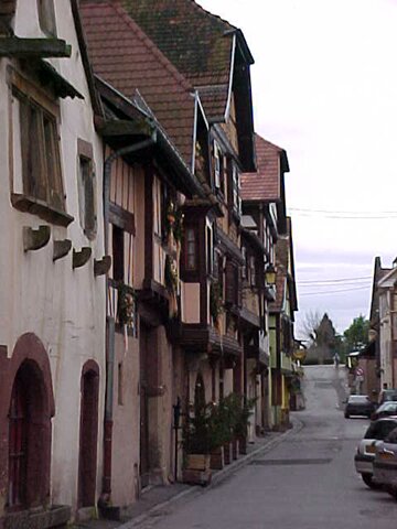 Line of typical Alsacien homes