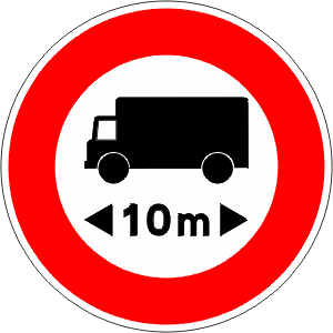 Closed To Commercial Traffic Longer than the Number Indicated