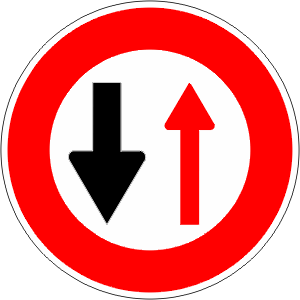 Right Of Way Black Arrow Direction